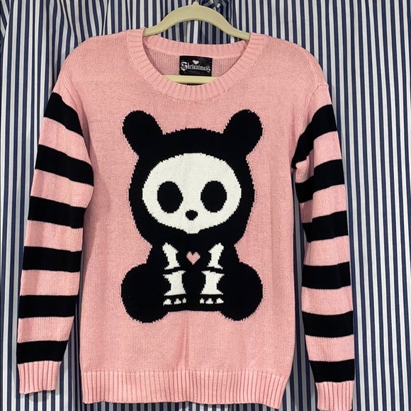Rare Skelanimals Pink Sweater Hot Topic 
